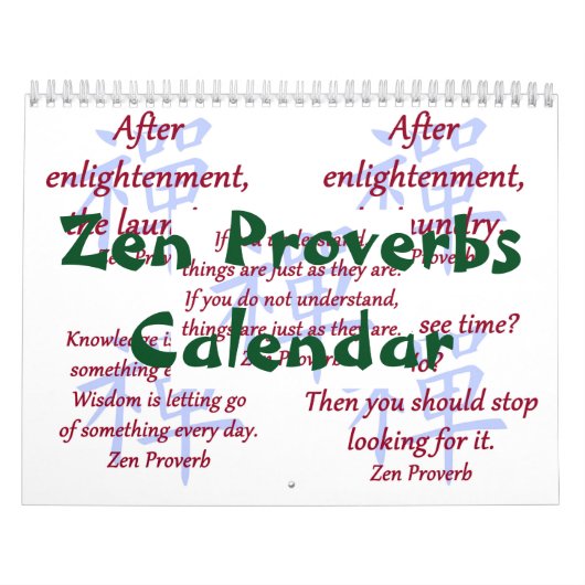 Calendrier des proverbes Zen (Protection)
