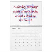 Calendrier des proverbes Zen (Jan 2027)