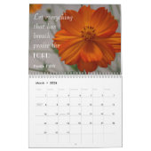 Calendrier des Psaumes et Fleurs Oranges (Mar 2026)