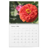 Calendrier des Psaumes et Fleurs Oranges (Jan 2026)