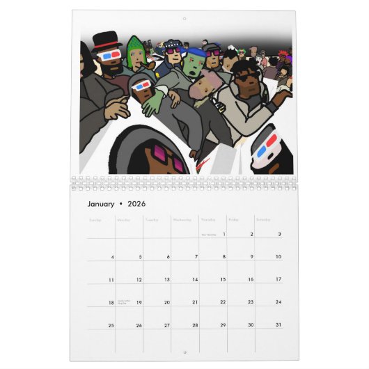 Calendrier des punks à faible effort 2024 (Jan 2026)