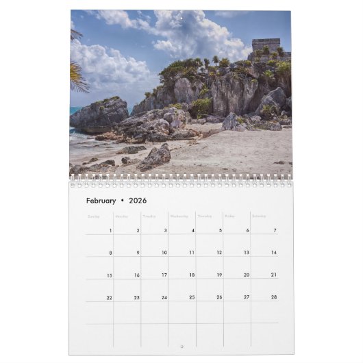 Calendrier des pyramides maya de Tulum (Feb 2026)