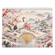 Calendrier des saisons de l'éventail japonais