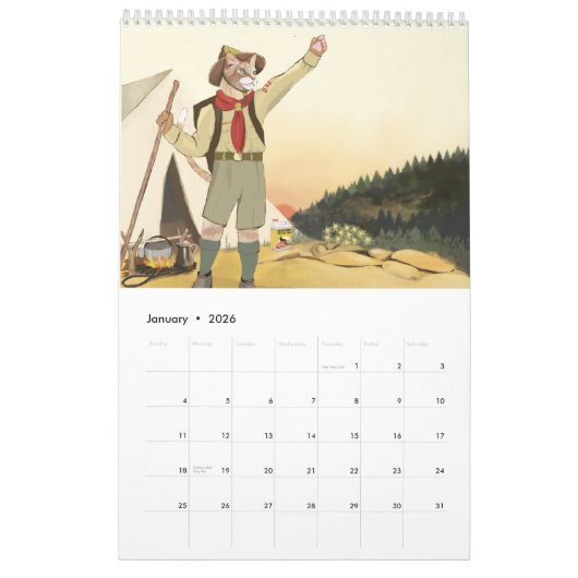 Calendrier des Scouts Chat 2023 (Jan 2026)