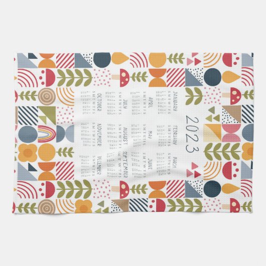 Calendrier des serviettes de thé 2023 Bauhaus Flor (Horizontal)