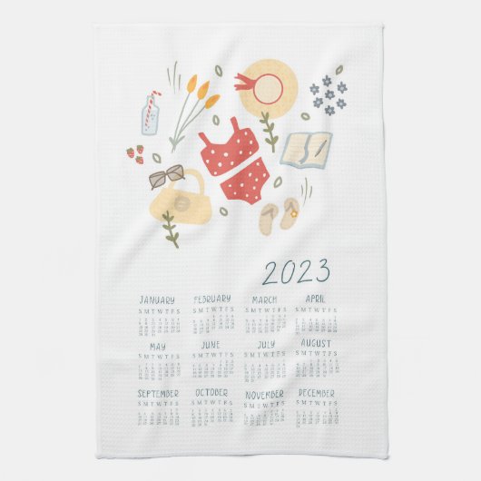 Calendrier des serviettes de thé 2023 Printemps Pi (Vertical)