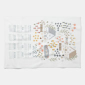 Calendrier des serviettes de thé 2025 Country Fleu (Horizontal)