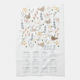 Calendrier des serviettes de thé 2025 Famille d'am
