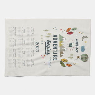 Calendrier des serviettes de thé Wall Art Dé