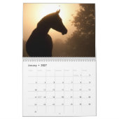 Calendrier des silhouettes de cheval (Jan 2027)