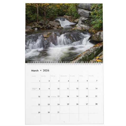 Calendrier des Smoky Mountains 2022 (Mar 2026)