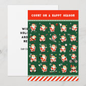 Calendrier des sports de Noël Cartes de fin de ann (Devant / Derrière)