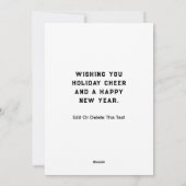 Calendrier des sports de Noël Cartes de fin de ann (Dos)