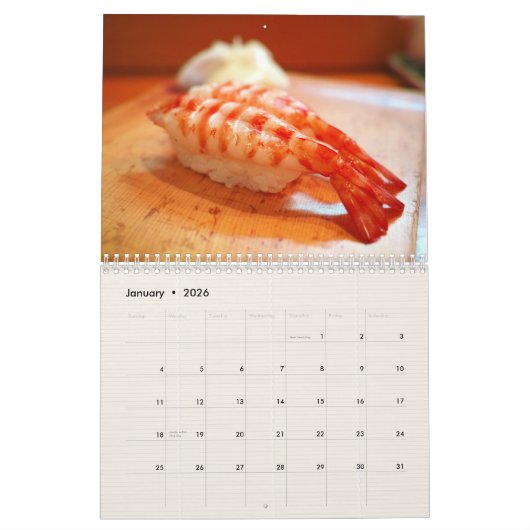 Calendrier des sushis (Jan 2026)