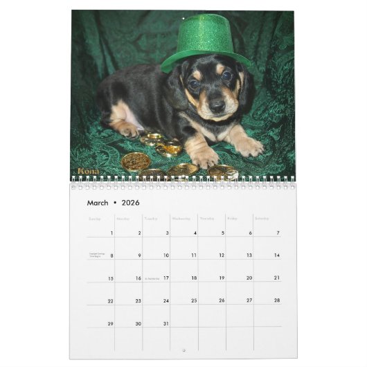 Calendrier des teckels 2019 d'Eridox (Mar 2026)