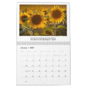 Calendrier des tournesols et des écritures (Jan 2027)
