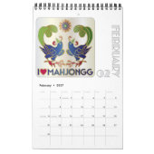 Calendrier des tuiles Mah Jongg (Feb 2027)