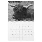 Calendrier des vaches Highland 2025 (Mar 2026)