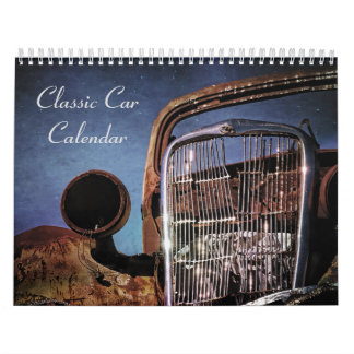 Calendrier des voitures classiques abandonnées
