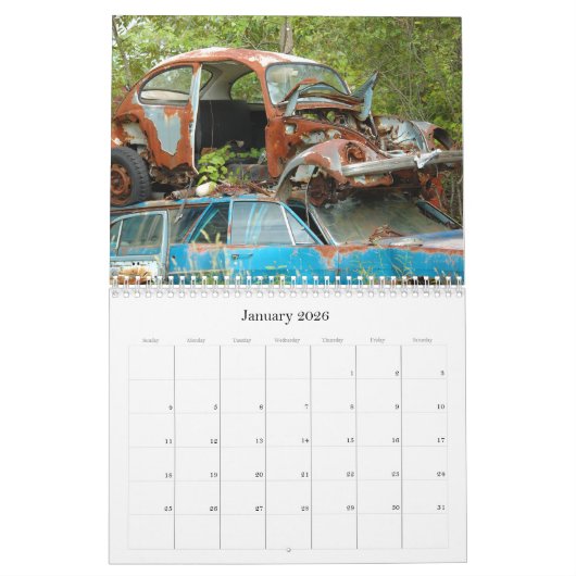 Calendrier des voitures de collection (Jan 2026)