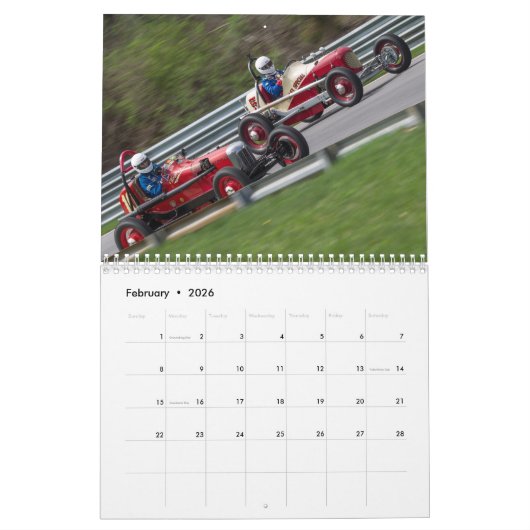 Calendrier des voitures de course (Feb 2026)