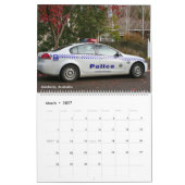 Calendrier des voitures de police 2027 (Mar 2027)