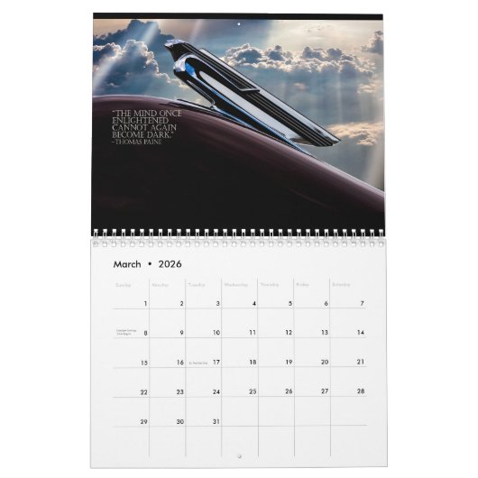 Calendrier des voitures et camions classiques (Mar 2026)