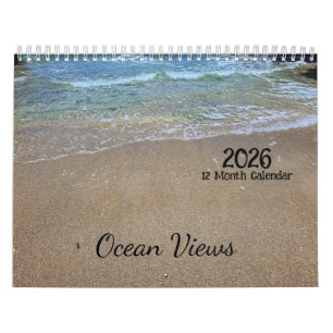 Calendrier des vues océaniques de 12 mois 2026