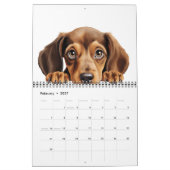 Calendrier des yeux de chiot de chien mignon (Feb 2027)