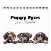 Calendrier des yeux de chiot de chien mignon (Protection)