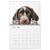 Calendrier des yeux de chiot de chien mignon (Jan 2026)