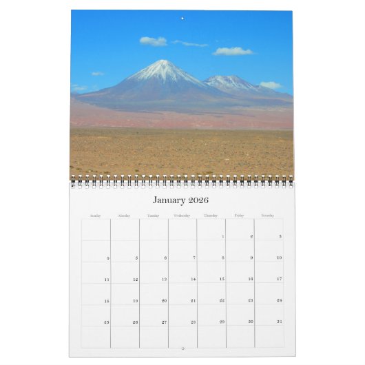 Calendrier désert d'atacama 2025 (Jan 2026)