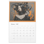 Calendrier Design d'art féminin élégant (Feb 2027)