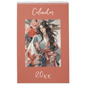 Calendrier Design d'art féminin élégant (Protection)