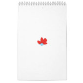Calendrier Design de pétales de fleurs rouges avec un centre (Protection)