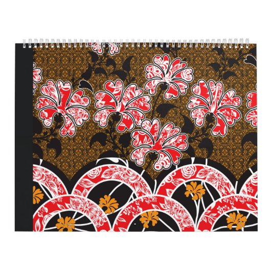 Calendrier design d'un mur rouge et noir suspendu (Protection)