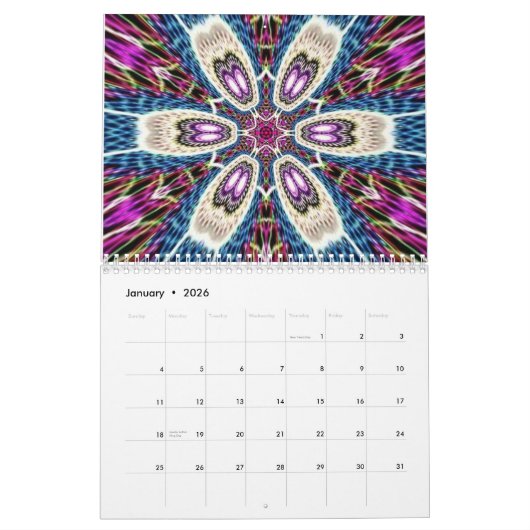 Calendrier Design Mandala (Jan 2026)