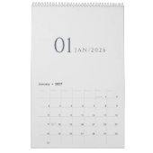 Calendrier Design minimaliste et épuré (Jan 2027)