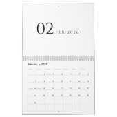 Calendrier Design minimaliste et épuré (Feb 2027)