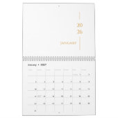 Calendrier Design Minimaliste Propre (Jan 2027)