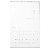 Calendrier Design minimaliste propre (Jan 2027)