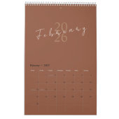 Calendrier Design minimaliste propre (Feb 2027)