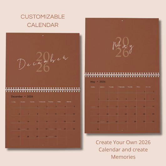 Calendrier Design minimaliste propre