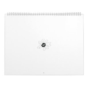 Calendrier Design orné, stylisé de fleurs avec pétale détaill