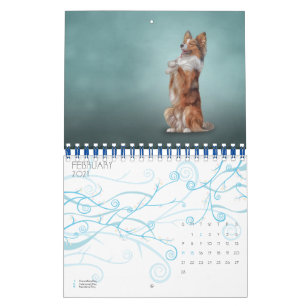 Calendrier Dessin de drôles de chiens