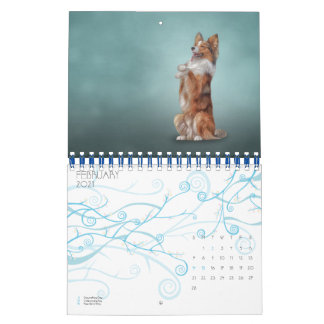 Calendrier Dessin de drôles de chiens