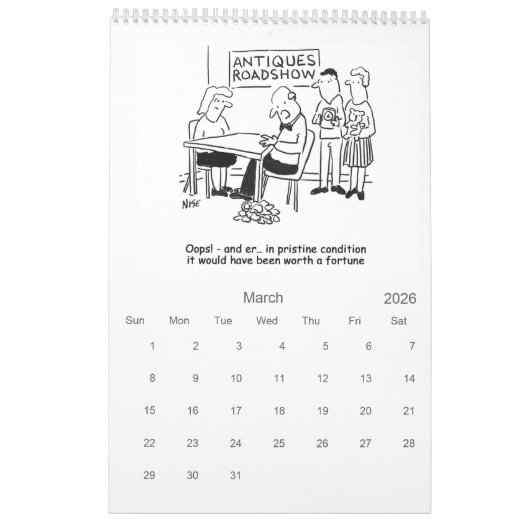 Calendrier Dessin de Nigel Sutherland (Mar 2026)