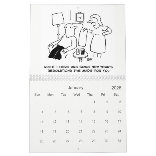 Calendrier Dessin de Nigel Sutherland (Jan 2026)