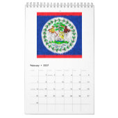 Calendrier dessin de peinture à l'huile de Belize (Feb 2027)