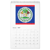 Calendrier dessin de peinture à l'huile de Belize (Jan 2027)